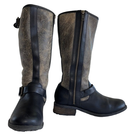 UGG Chancery Black Bomber Stout Biker Boots. Size 8.5 GUC - Picture 10 of 14